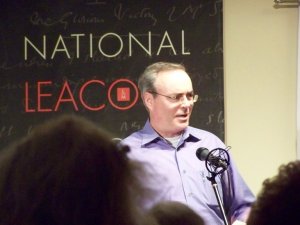 Terry Fallis reading at the Leacock Festival